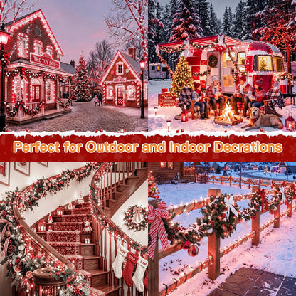 500 LED Christmas Lights Outdoor (Red and White / 500 LED)