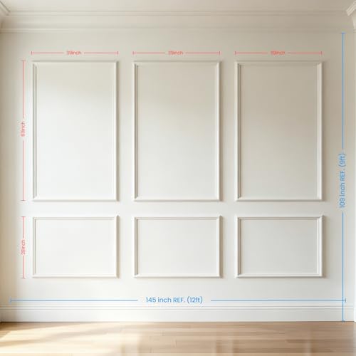Pre Cut Peel & Stick Wall Molding Box Moulding Trim