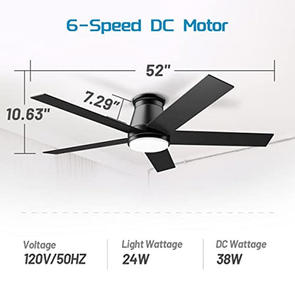52 60 inch Ceiling Fan with Light