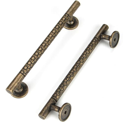 Hardware 10 Pack Cabinet Handles Honeycomb Texture Handle Cupboard Pulls Kitchen Drawers Pull Antique Brass