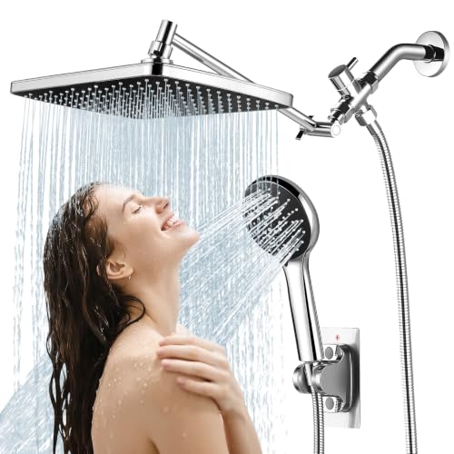 Shower Head with Handheld (A-Chrome / Rectangular 12")