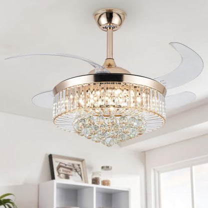 Crystal Ceiling Fan with Light