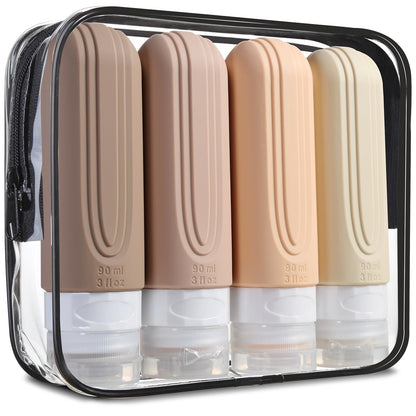 Travel Bottles for Toiletries (Cream-3oz)