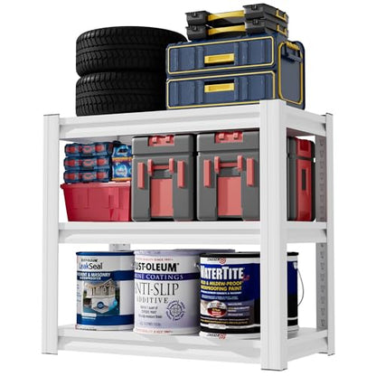3 Tier Garage Shelving Heavy Duty (White)