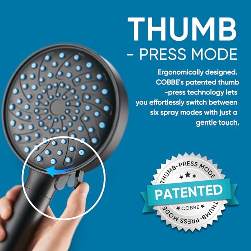 Filtered Shower Head with Handheld (Round (Built-in Power Wash) / 3. Matte Black)