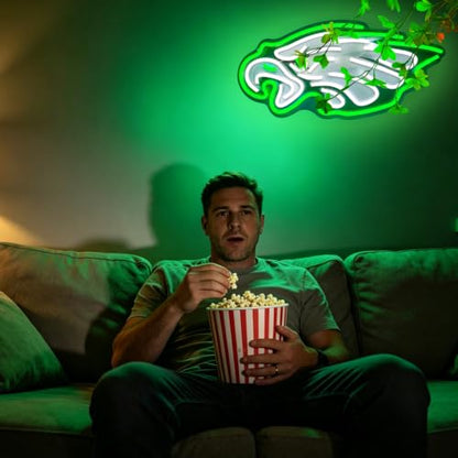 Eagles Neon Signs for Wall Decor Eagles Neon Lights for Bedroom Led Signs Suitable for Dormitory Man Cave Christmas Gift (Eagles)