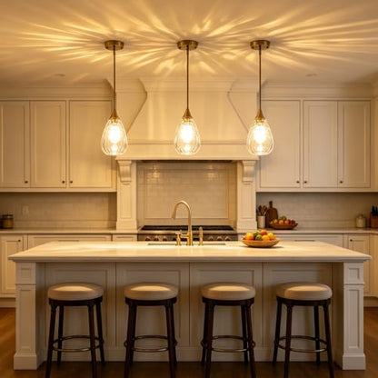 Glass Black Pendant Lights Kitchen Island