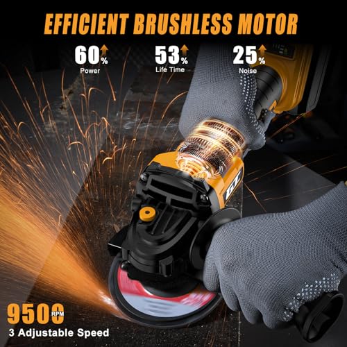 Cordless Angle Grinder with Paddle Switch for DEWALT 20V MAX Battery