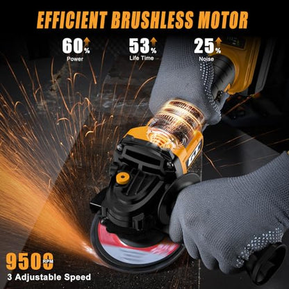 Cordless Angle Grinder with Paddle Switch for DEWALT 20V MAX Battery