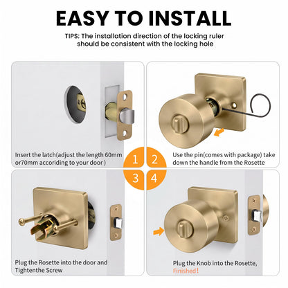 Champagne Bronze Door Knobs Interior (Champagne Bronze)