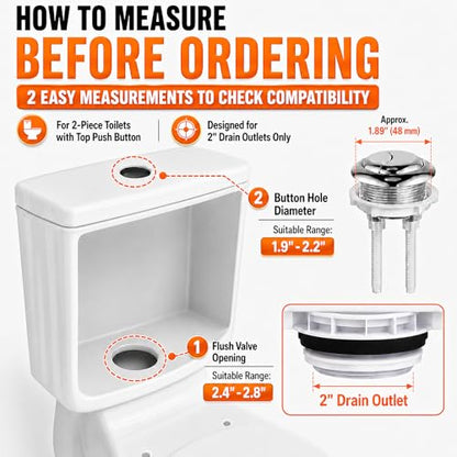 Dual Flush Valve Replacement Kit for 2