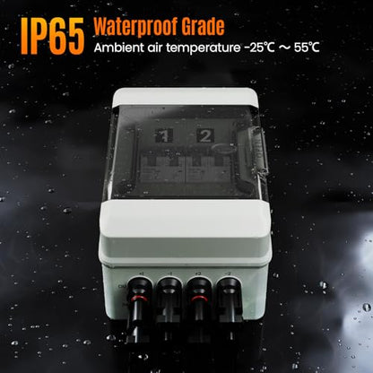 Solar Combiner Box Solar Panel Disconnect Switch with 1000V DC 30A 60A Circuit Breakers Only