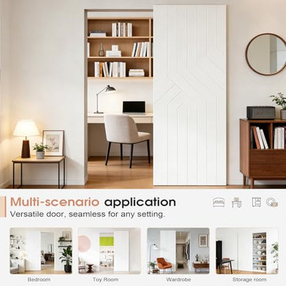 Ghost Door with Concealed Sliding Barn Door Hardware Track Kit Included