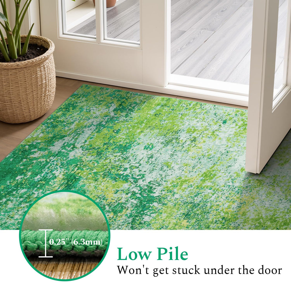8x10 Green Area Rug for Living Room (Green / 8' x 10' (Rectangular))
