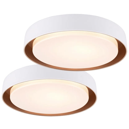 2 Pack Flush Mount Ceiling Light (Matte White)