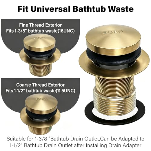 Matte Black Bathtub Drain Tip