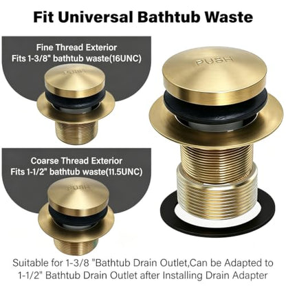 Matte Black Bathtub Drain Tip