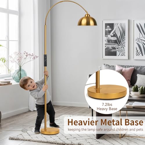 Arc Floor Lamp with Remote Control and Foot Switch