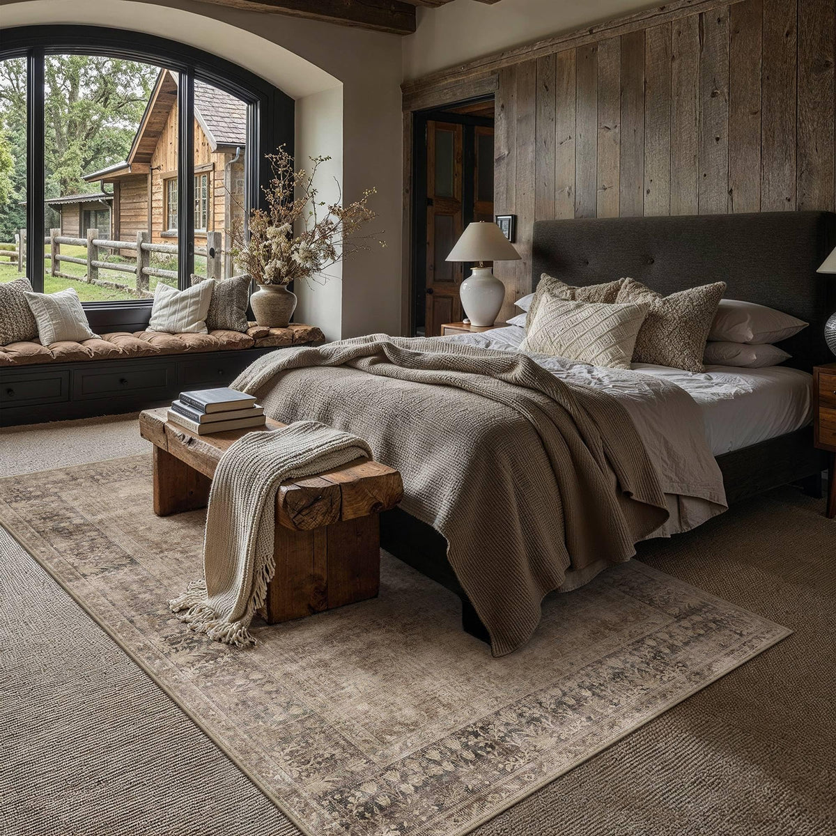 Taupe 5x7 Neutral Area Rugs for Living Room (Taupe / 5' x 7' (Rectangular))