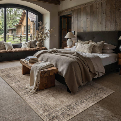 Taupe 5x7 Neutral Area Rugs for Living Room (Taupe / 5' x 7' (Rectangular))