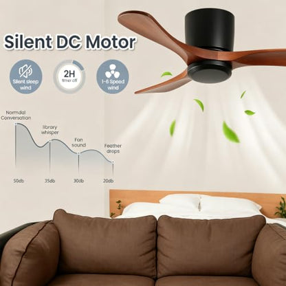 42 Inch Wood Ceiling Fan without Light