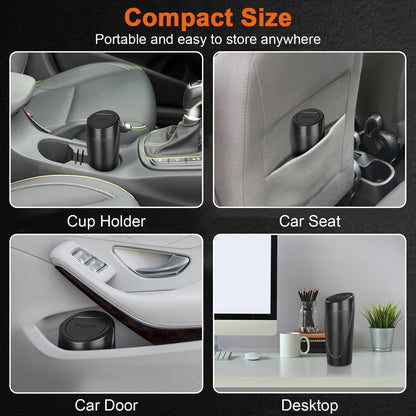 Car Trash Can (Black / Round)
