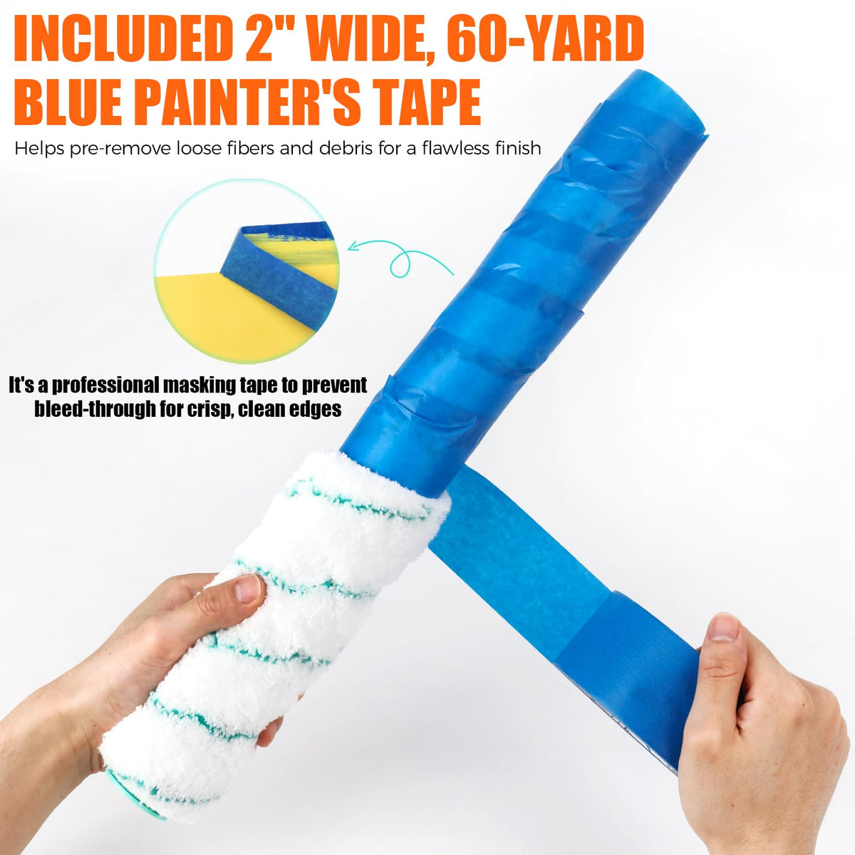 18 Inch Microfiber Paint Roller Covers (3/4" Nap)