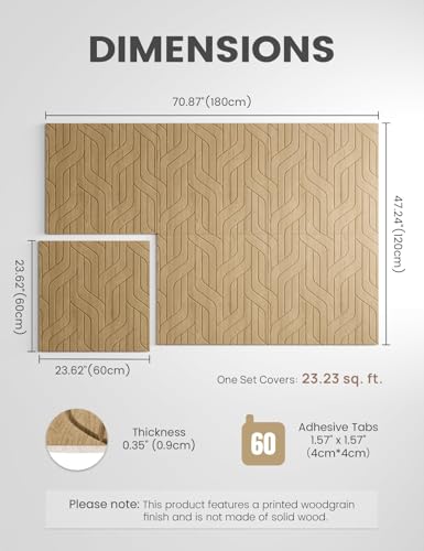 6 Pack Large Felt Bulletin Board (Natural Oak Artistic / Fine-stripe 6-pack)