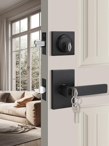 Entry Door Handle with Single Deadbolt