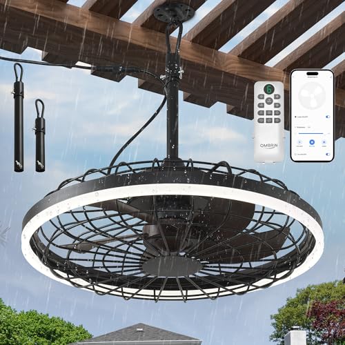 Smart Waterproof Gazebo Ceiling Fan with Light