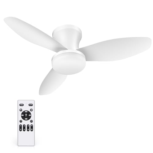35 In Small Low Profile Ceiling Fan Light Remote