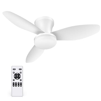 35 In Small Low Profile Ceiling Fan Light Remote