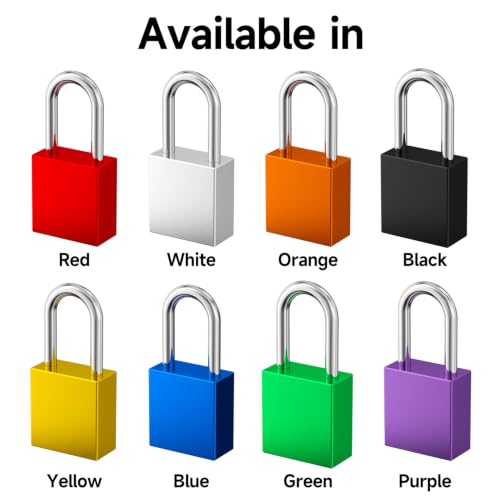 5 Pack Aluminum Safety Padlocks