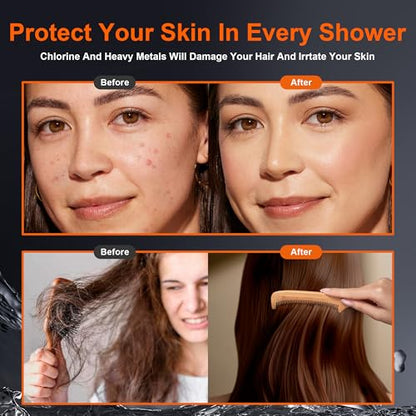NSF Tested Transparent Shower Filter for Hard Water with Cartridge