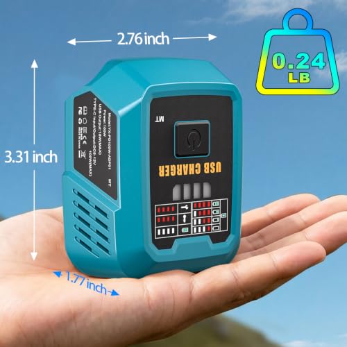 100W PD3.1 USB C Battery Charger Compatible with 18V Battery