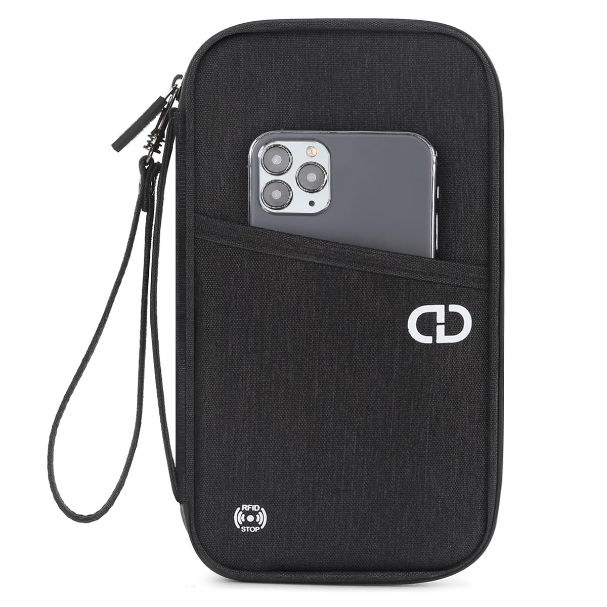 Family Passport Holder Organizer (Deep Black)
