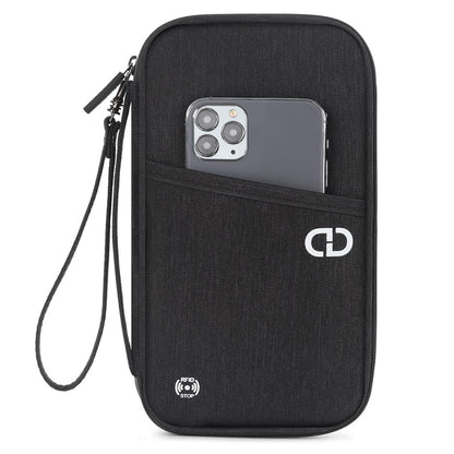 Family Passport Holder Organizer (Deep Black)