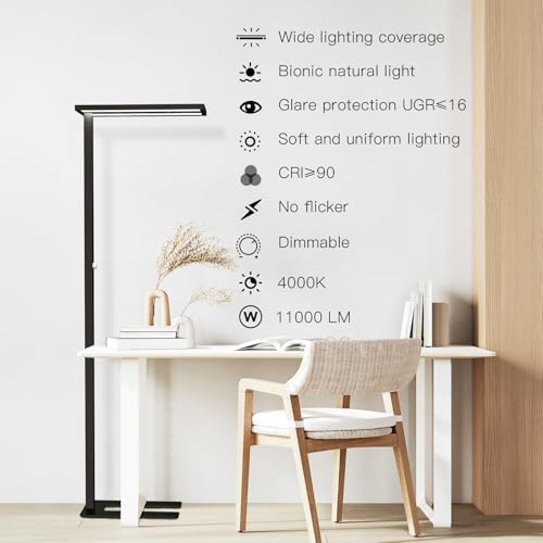 76" Led Floor Lamp (Black)