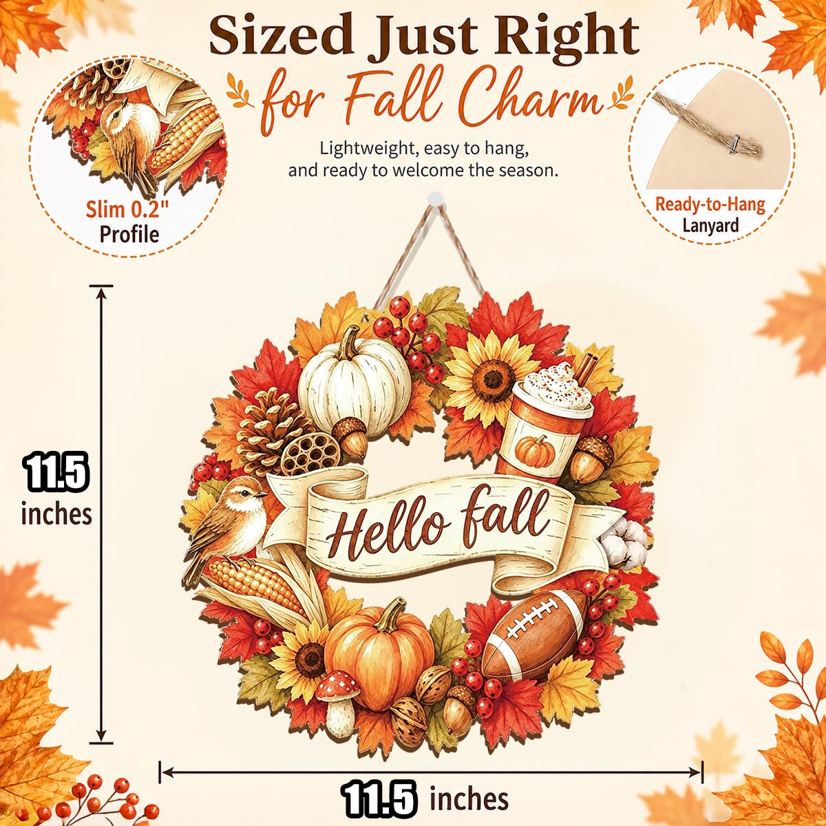 Small Fall Wreath (Fall12)