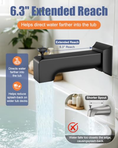 Tub Spout with Diverter (Matte Black)