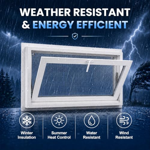 Vinyl Basement Hopper Window