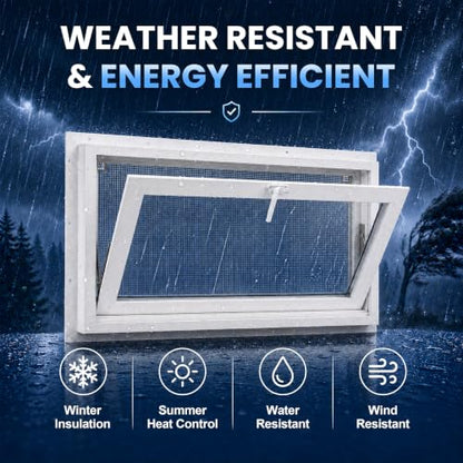 Vinyl Basement Hopper Window