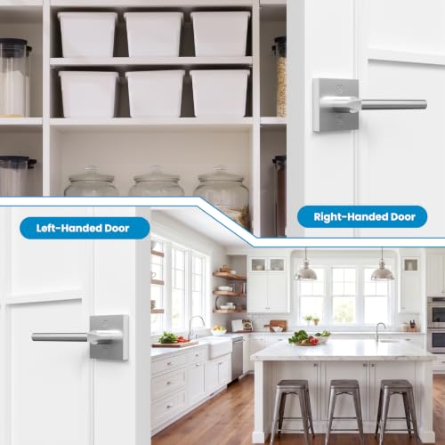 4 Pack Dummy Door Handles (Satin Nickel)