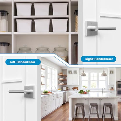 4 Pack Dummy Door Handles (Satin Nickel)