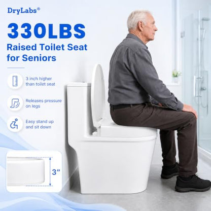 Raised Toilet Seat with Bidet for Seniors