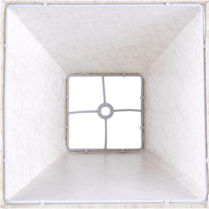 Mini Square Lamp Shades Set of 2 Small 4"×9"×8.3" Bedroom Lamp Decor (Beige-oatmeal linen / 4 × 9 × 8.3 inches (2 pack))