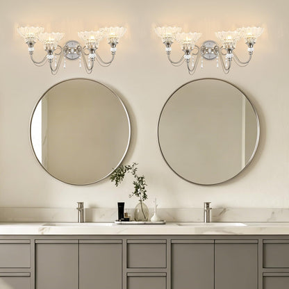 Brushed Nickel Bathroom Vanity Light (Nickel / 4-Light)