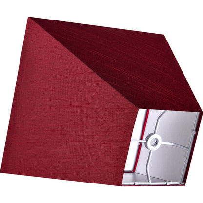 Small Lamp Shades Set of 2 (Burgundy-red faux silk / 4 × 9 × 8.3 inches (2 pack))