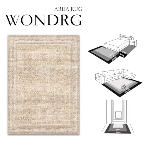 9x12 Beige Neutral Retro Area Rug (Retro | Beige / 9' x 12' (Rectangular))