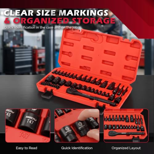 54 Piece Master Torx Bit Socket Set (54-Piece Master Torx Socket Set（New Version）)
